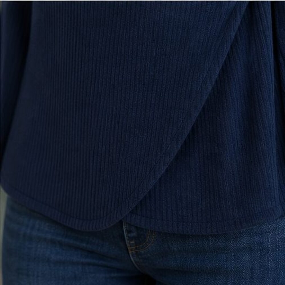 Navy V Neck Top - Picture 6 of 6